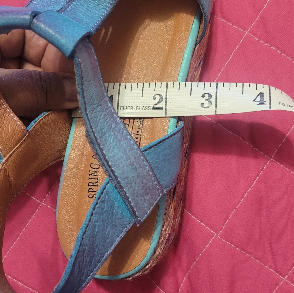 Spring Step L'Artiste Blue and Brown Sandals Size 38=7.5 (68) - Picture 11 of 15